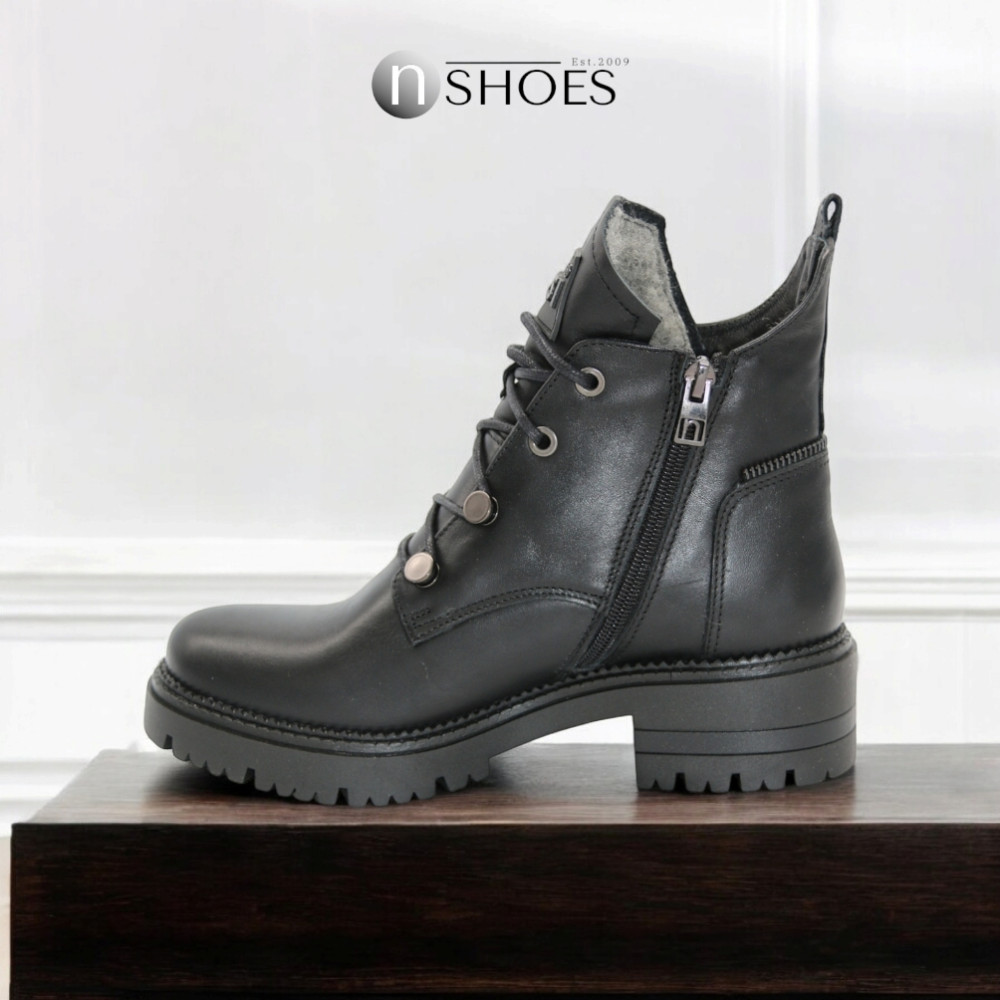 Женские черные зимние ботинки Nessi 20748 czarny модель 5434