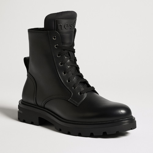 Women's black leather boots Nessi 21134 czarny 1 5435 demi seasonal leather boots from the Polish brand