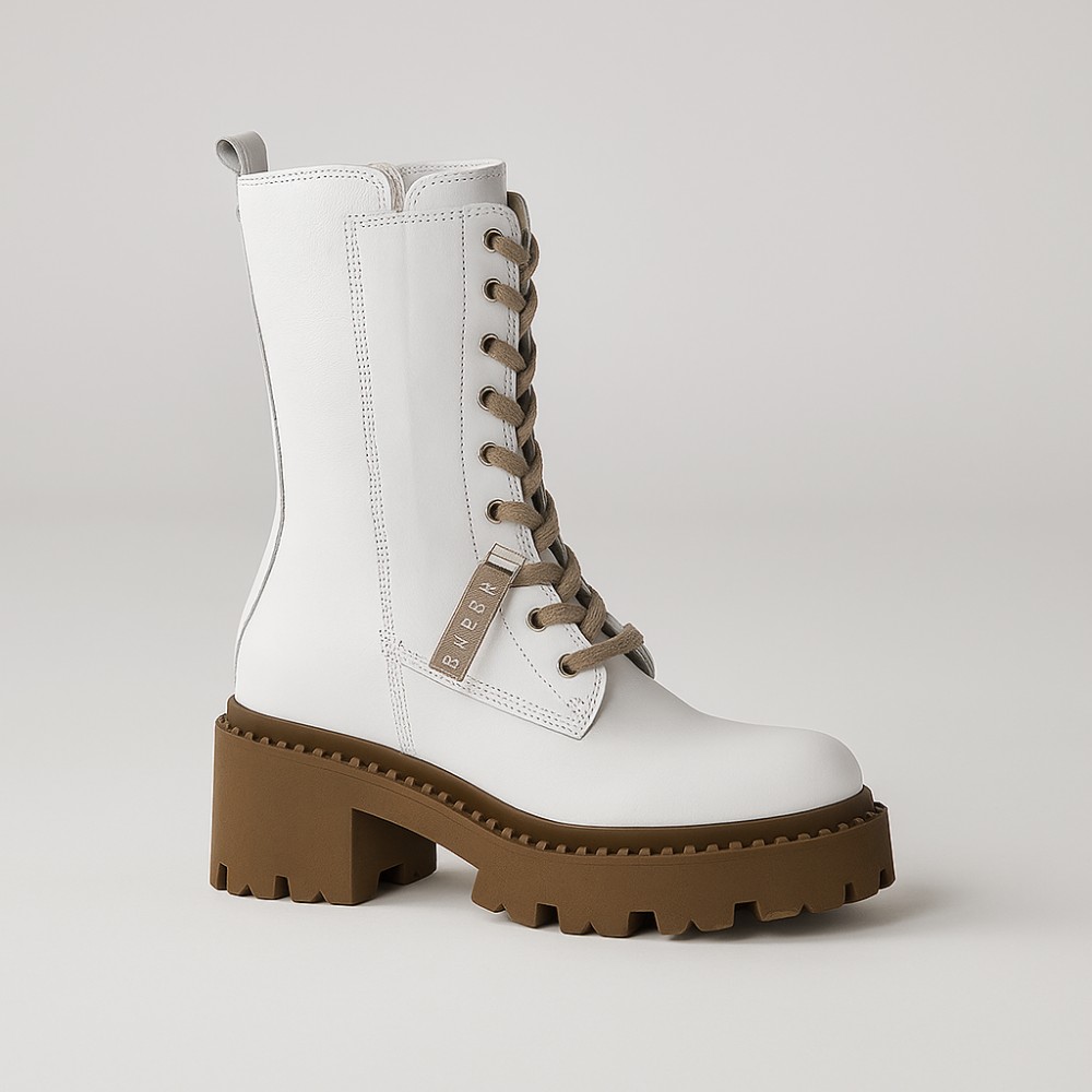 Жіночі білі зимові черевики Nessi 23535 bialy з натуральної шкіри модель 5436