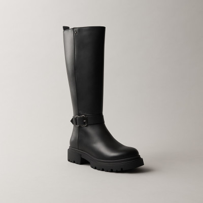Жіночі чорні шкіряні чоботи демісезонні Lasocki EST-DONNA-32 Black 5438 зі знижкою з натуральної шкіри від польського бренду