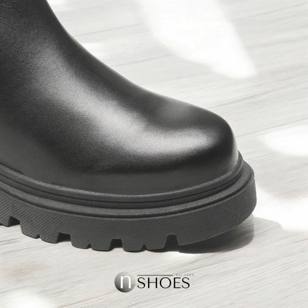 Женские черные кожаные сапоги демисезонные Lasocki (Польша) модель 5438