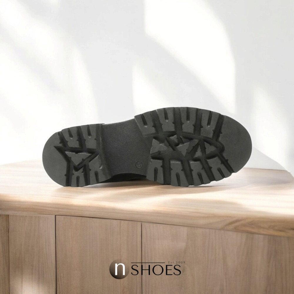 Женские черные кожаные сапоги демисезонные Lasocki (Польша) модель 5438