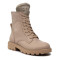 Women's beige leather boots Nessi 21134 Beż 122 5440 made of genuine leather from a Polish brand