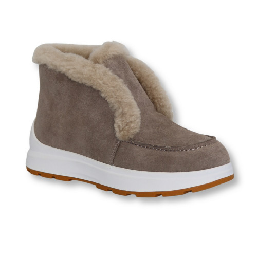 Women's beige winter boots ugg boots Lonza 173873 20273-13 5442 made of genuine leather