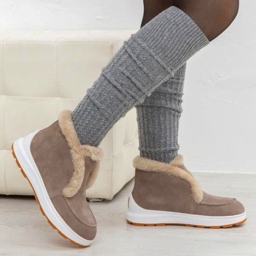 Жіночі бежеві зимові черевики уггі Lonza 173873 20273-13 5442