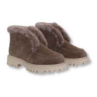 Women's gray winter boots UGG Lonza 178582 177992 5444 made of genuine leather