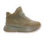 Women’s leather sneakers Lonza 179728 obj-133 khaki for mid-season