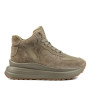 Women’s leather sneakers Lonza 179728 obj-133 khaki for mid-season