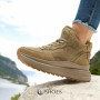Women’s leather sneakers Lonza 179728 obj-133 khaki for mid-season