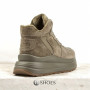 Women’s leather sneakers Lonza 179728 obj-133 khaki for mid-season