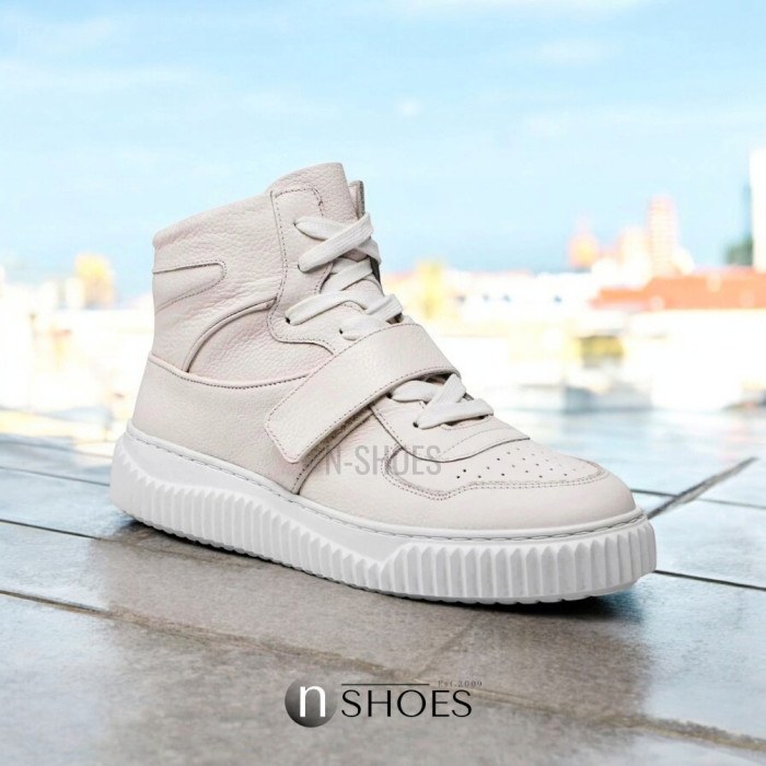 Women’s Leather High Sneakers Badura WI23-ANIMA-01 White 5461