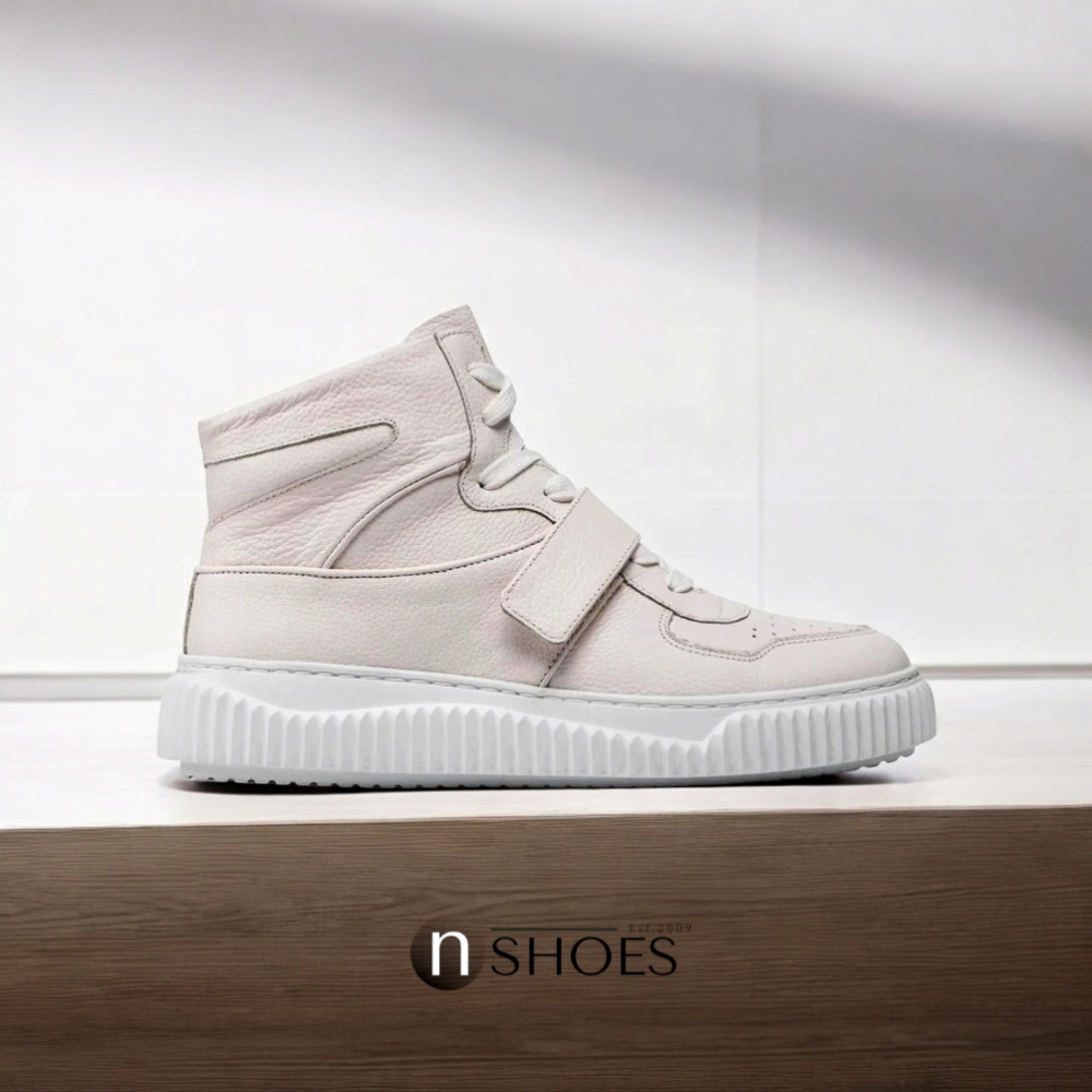 Женские кожаные высокие кроссовки Badura WI23-ANIMA-01 White 5461