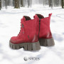Contes 626 Bordo Flot 5464 Burgundy Winter Boots Made of Genuine Leather