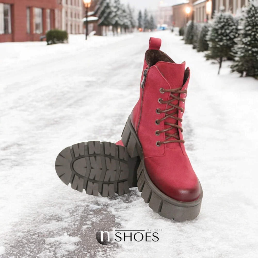Contes 626 Bordo Flot 5464 Burgundy Winter Boots Made of Genuine Leather