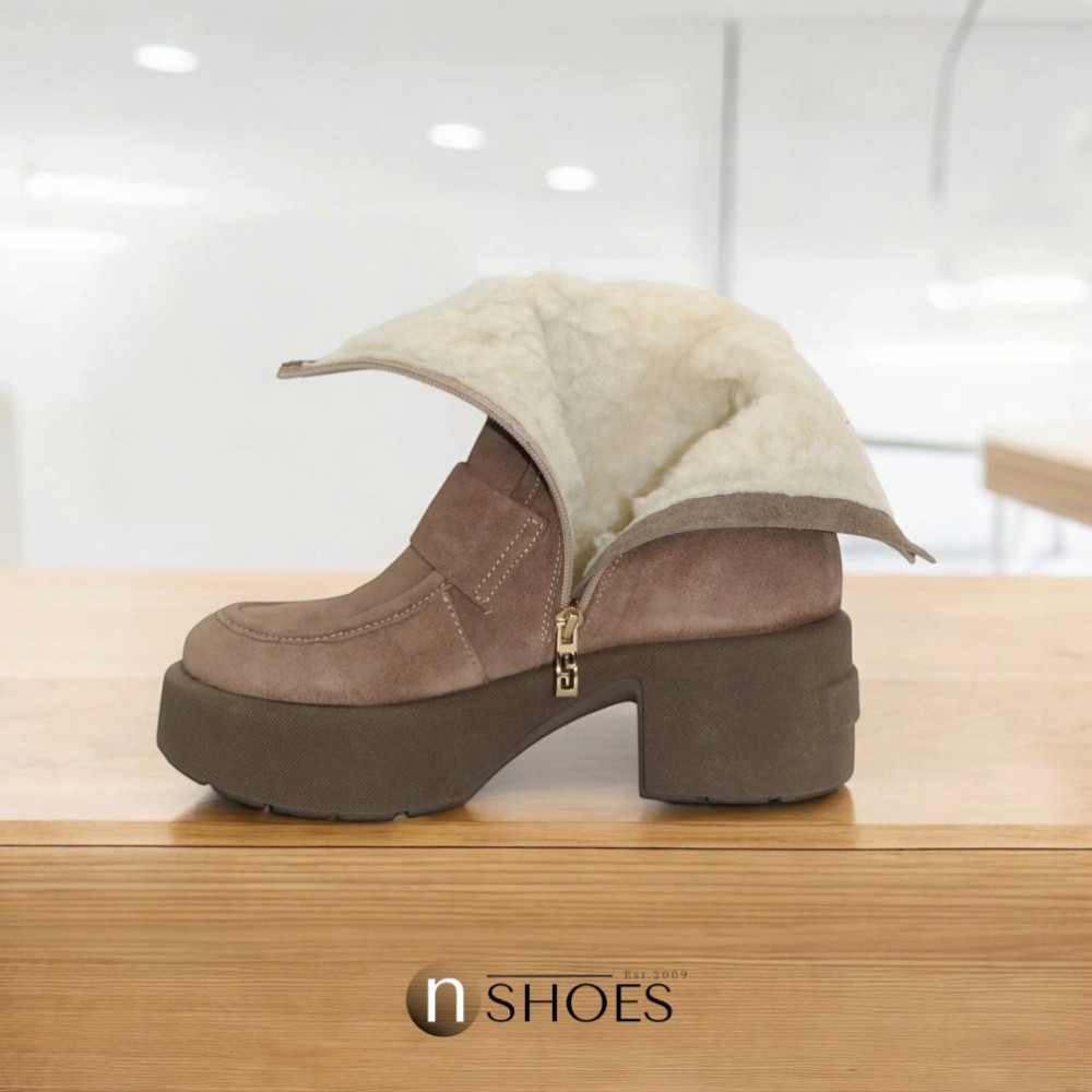 Жіночі бежеві зимові черевики Simen 6415a w.ebano 5465