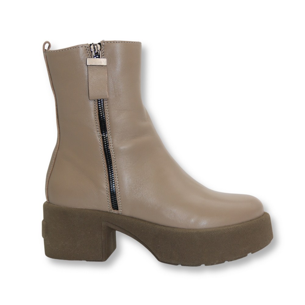 Женские модные бежевые зимние ботинки Simen 6449a ns bez 5466