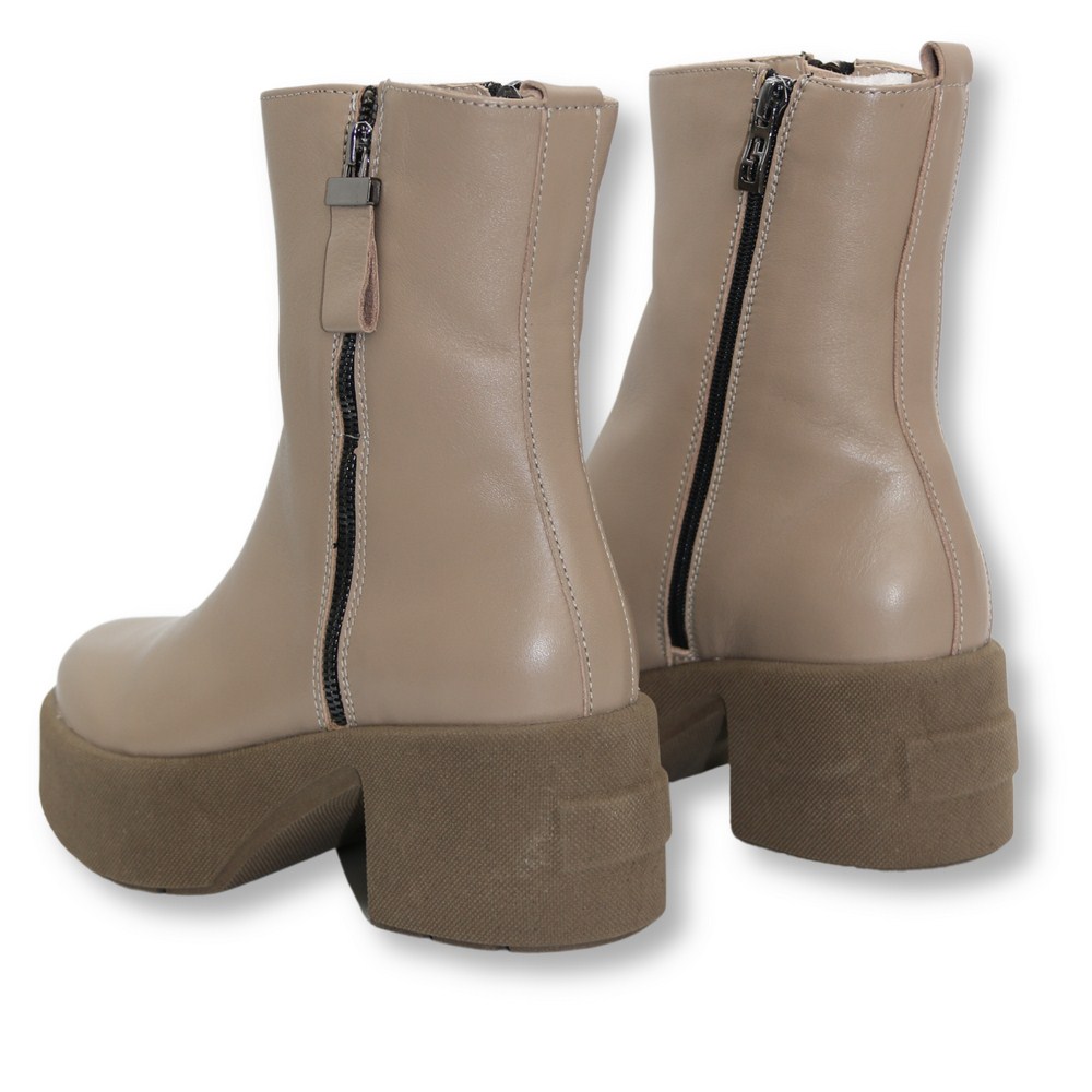 Женские модные бежевые зимние ботинки Simen 6449a ns bez 5466