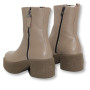 Женские модные бежевые зимние ботинки Simen 6449a ns bez 5466