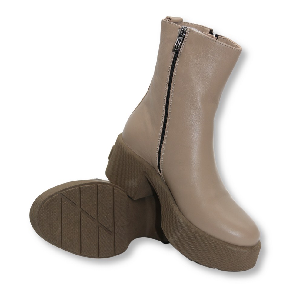 Женские модные бежевые зимние ботинки Simen 6449a ns bez 5466