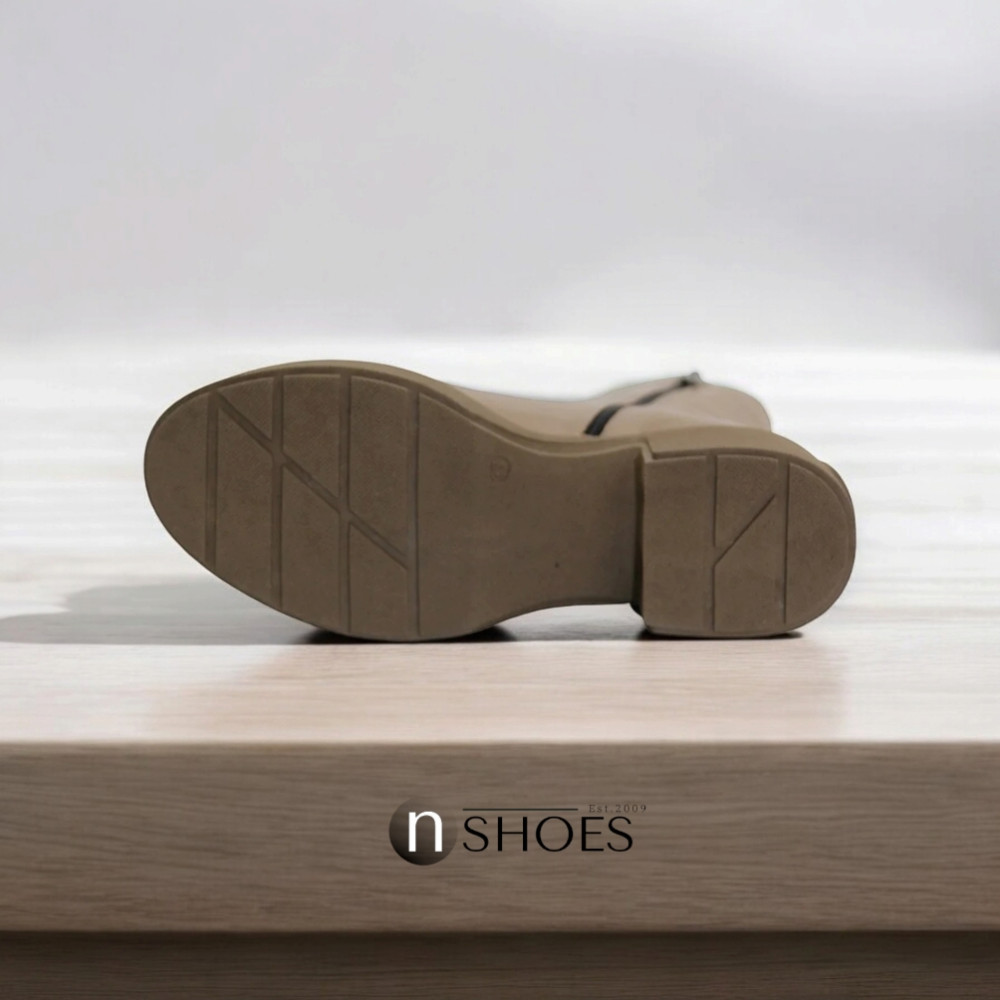 Женские модные бежевые зимние ботинки Simen 6449a ns bez 5466