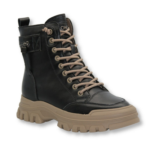 Жіночі чорні шкіряні зимові черевики Lonza 180796 01e-2m6203-06 black 5467