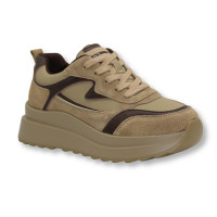 Жіночі бежеві шкіряні кросівки Lonza 180001 523-1717 beige 5468