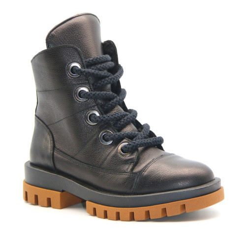 Women's black leather boots Steizer z11-340 5470 winter
