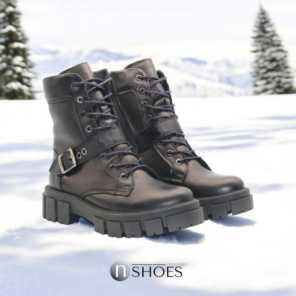 Women’s Black Leather Winter Boots Steizer z340-2533 5473