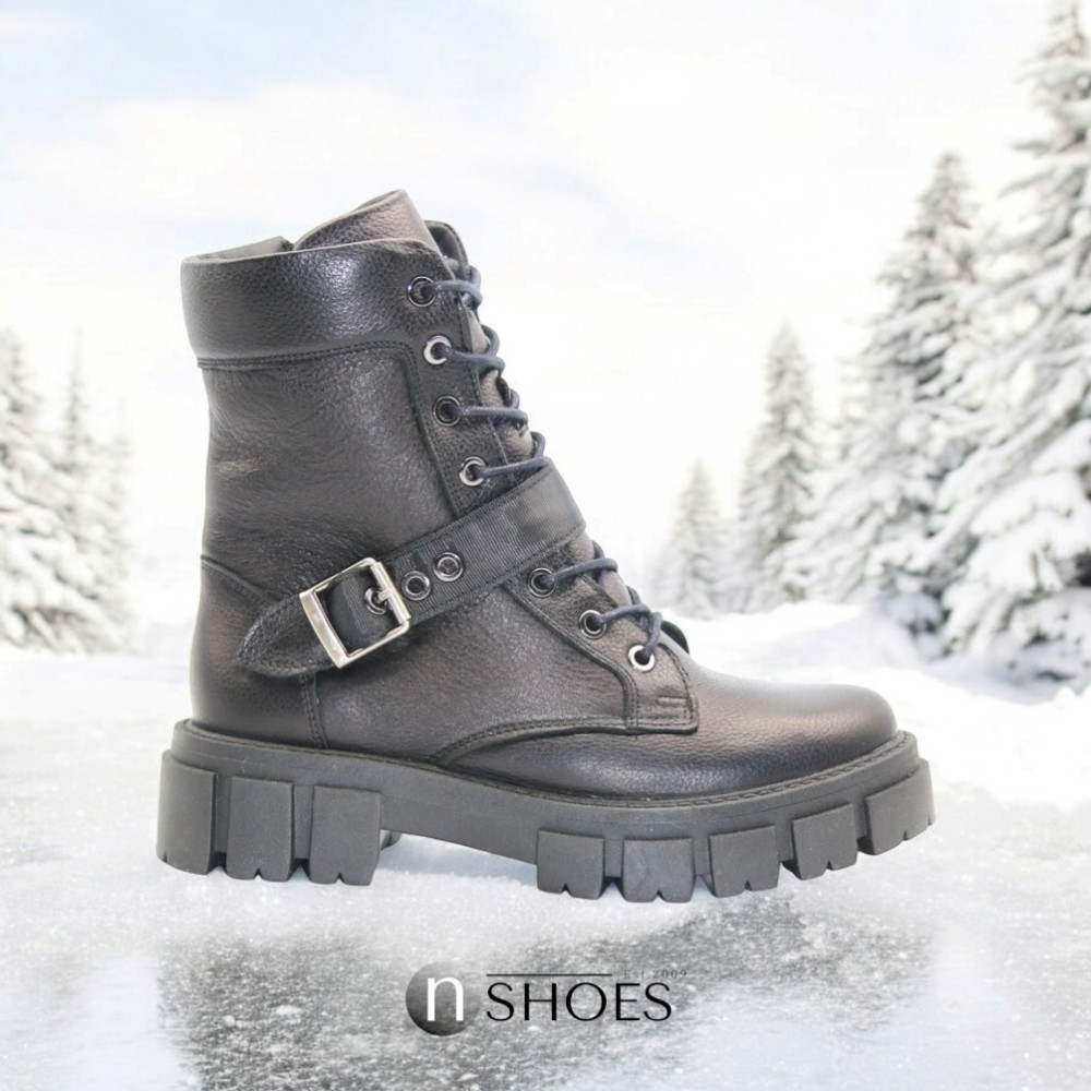 Women’s Black Leather Winter Boots Steizer z340-2533 5473