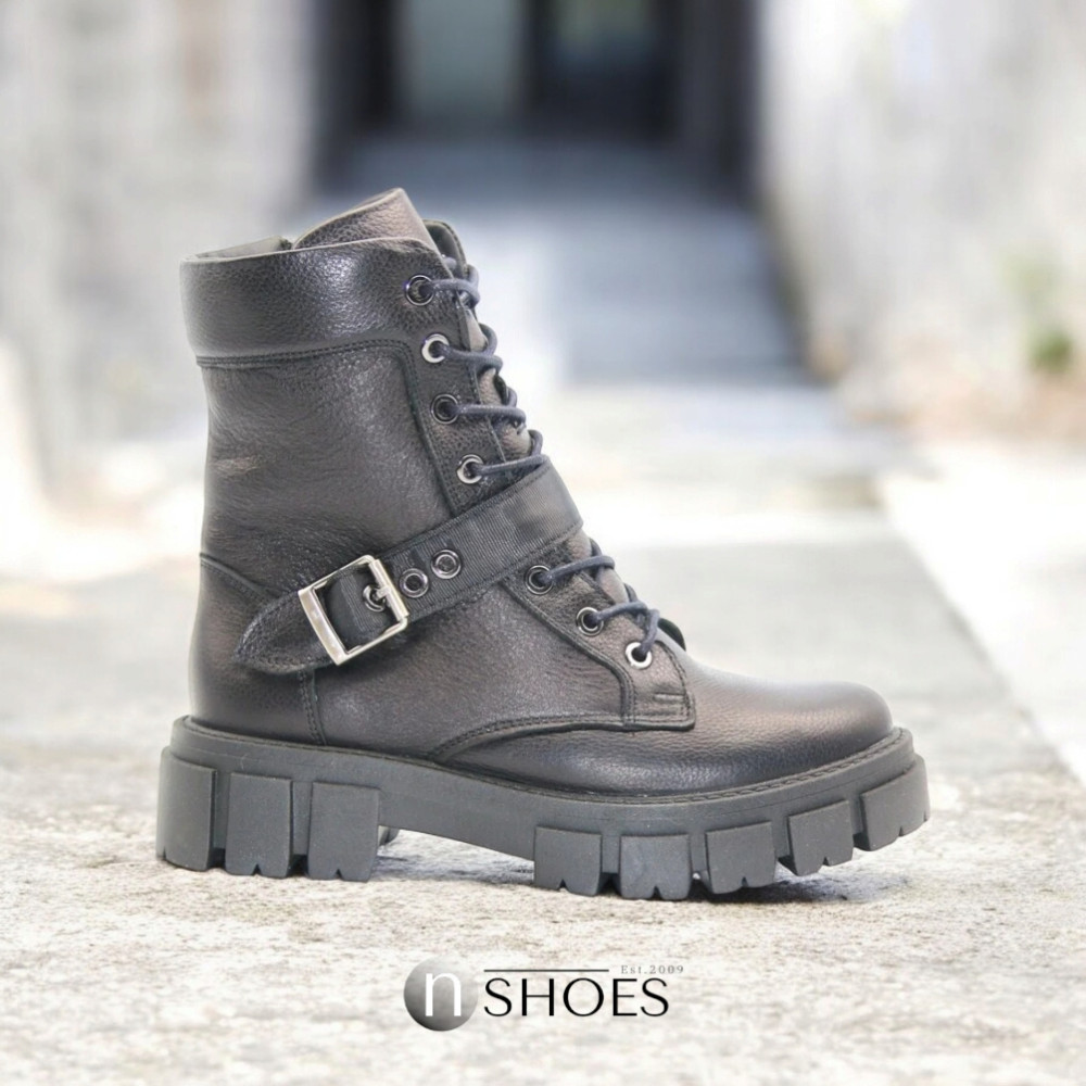 Women’s Black Leather Winter Boots Steizer z340-2533 5473