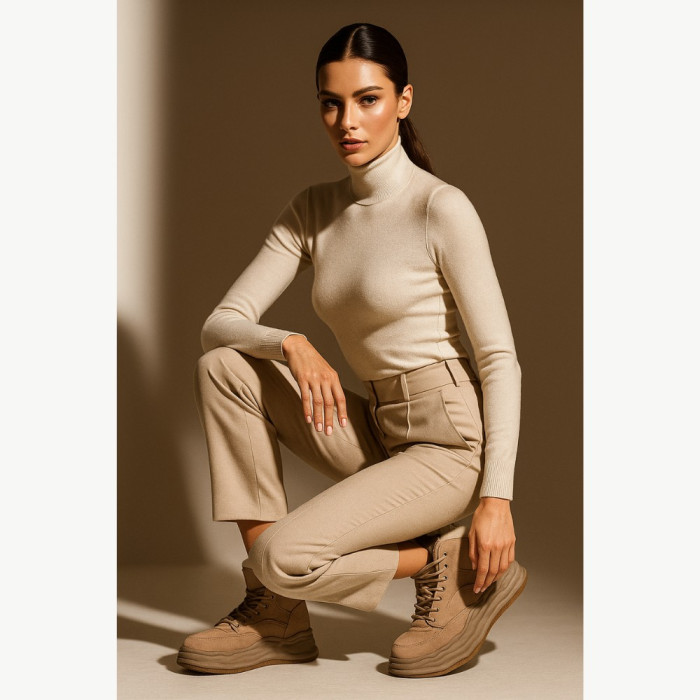 Women’s Beige Winter Sneakers Lonza 179491 oao-zm837 beige 5478
