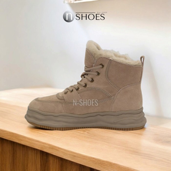 Женские бежевые зимние кроссовки Lonza 179491 oao-zm837 beige 5478