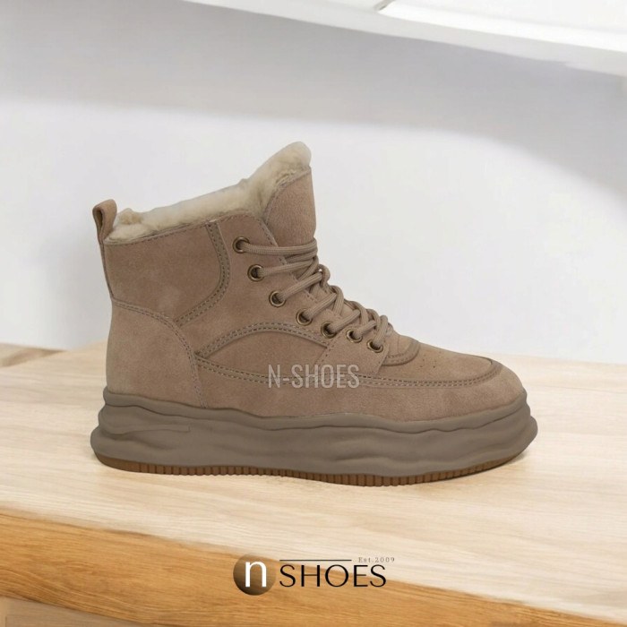 Женские бежевые зимние кроссовки Lonza 179491 oao-zm837 beige 5478