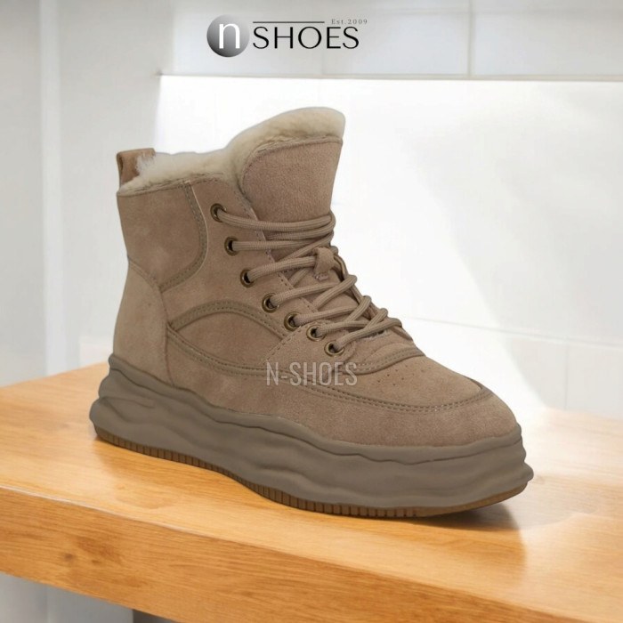 Женские бежевые зимние кроссовки Lonza 179491 oao-zm837 beige 5478