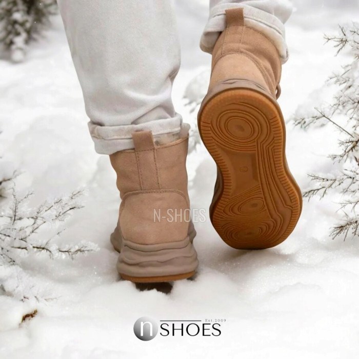 Женские бежевые зимние кроссовки Lonza 179491 oao-zm837 beige 5478