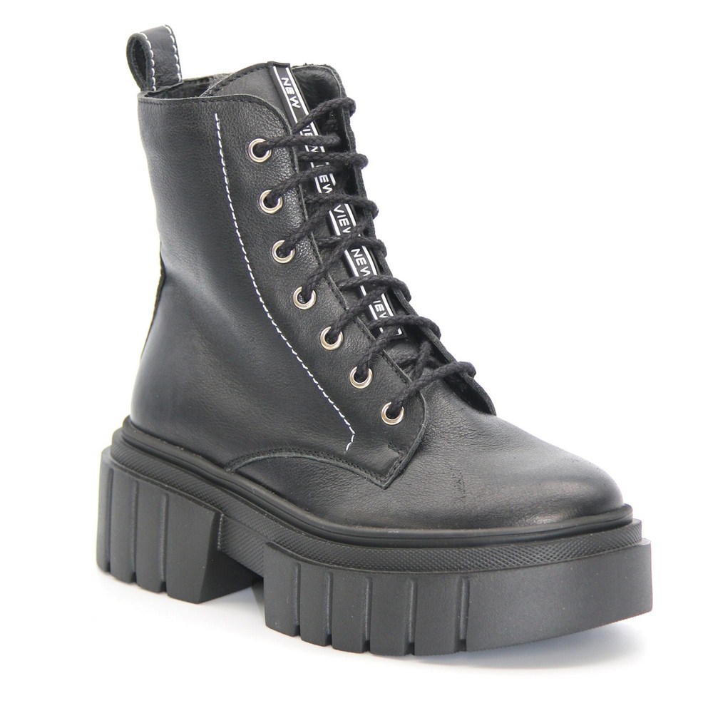 Women’s Black Winter Boots Best But 1279 czarny rau ban in Genuine Leather