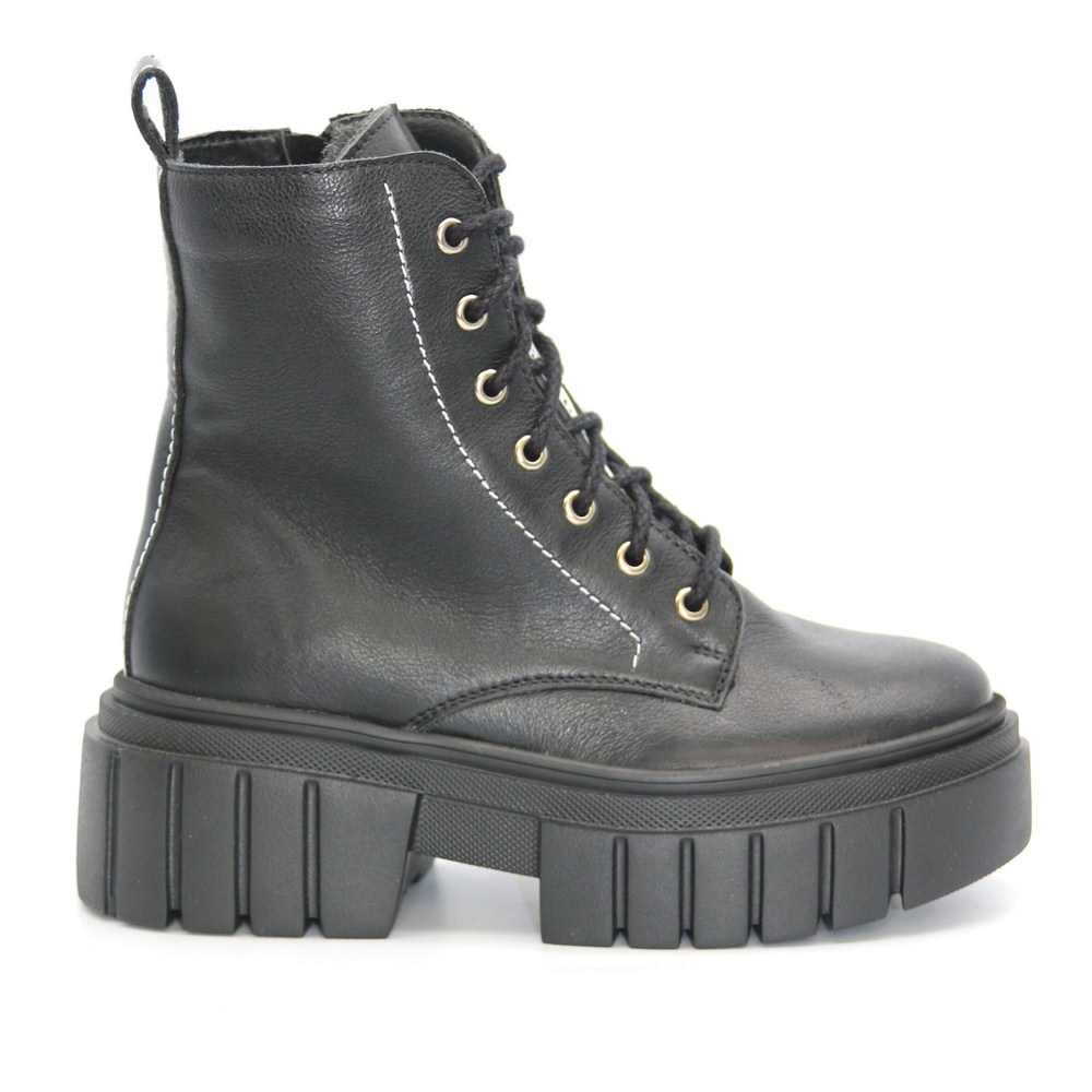 Women’s Black Winter Boots Best But 1279 czarny rau ban in Genuine Leather