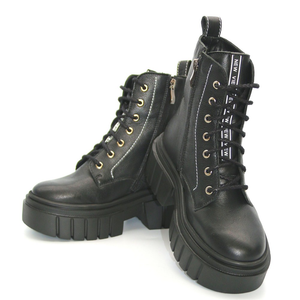 Women’s Black Winter Boots Best But 1279 czarny rau ban in Genuine Leather