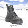 Women’s Black Winter Boots Best But 1279 czarny rau ban in Genuine Leather