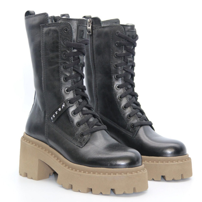 Women’s Winter Boots Nessi 23535 czarny1 in Genuine Leather