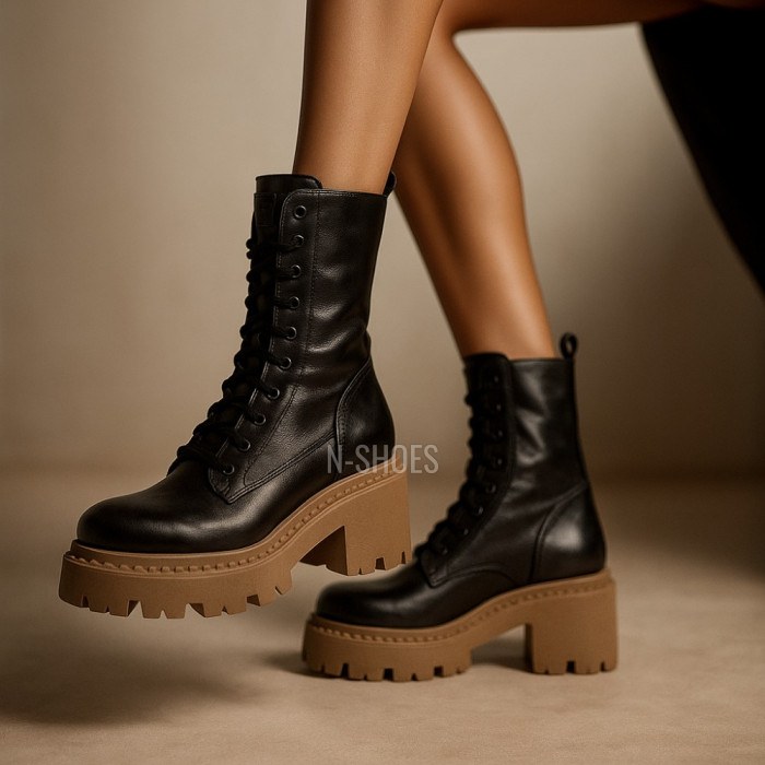 Women’s Winter Boots Nessi 23535 czarny1 in Genuine Leather