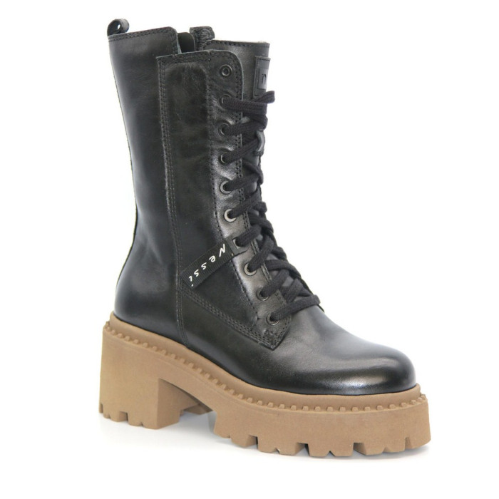 Women’s Winter Boots Nessi 23535 czarny1 in Genuine Leather