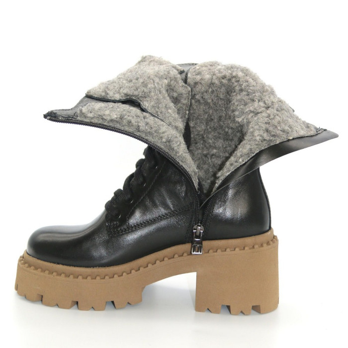 Women’s Winter Boots Nessi 23535 czarny1 in Genuine Leather
