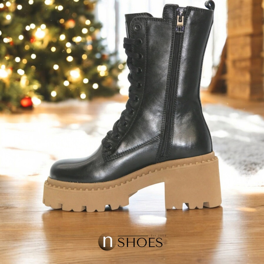 Жіночі зимові черевики Nessi 23535 czarny1 з натуральної шкіри модель 5481
