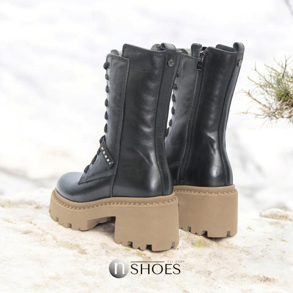 Жіночі зимові черевики Nessi 23535 czarny1 з натуральної шкіри модель 5481
