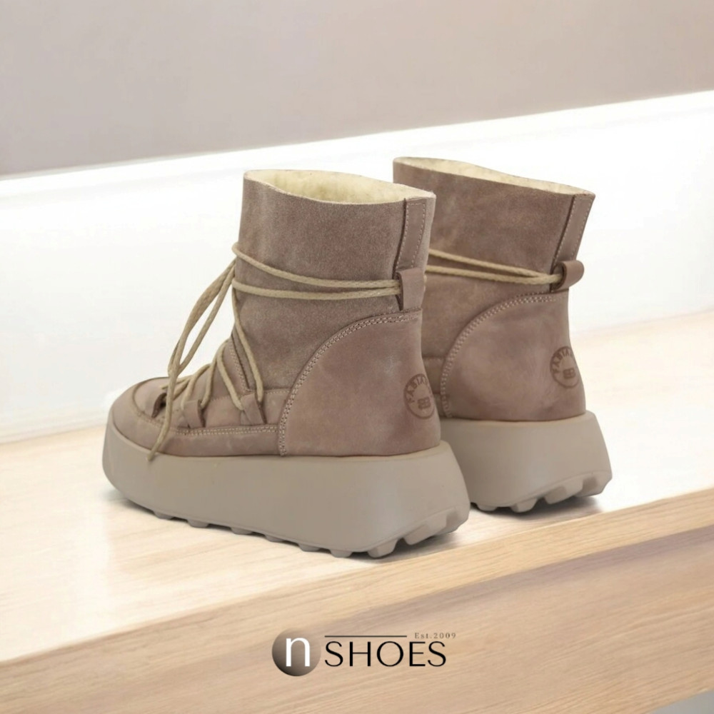 Женские бежевые зимние угги Best But 1293 Capucino Taupe Velw