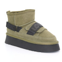 Женские зеленые зимние угги Lonza 180649 190632 oab-zm1203-5 green UGG Ultra Mini Hybrid Burnt Olive 5489