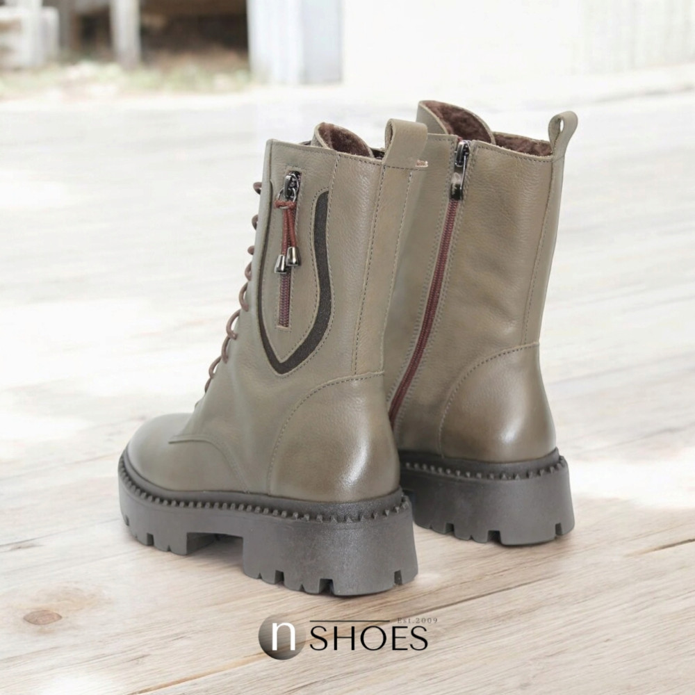 Женские зеленые зимние ботинки Contes 627 Trzewiki модель 5491