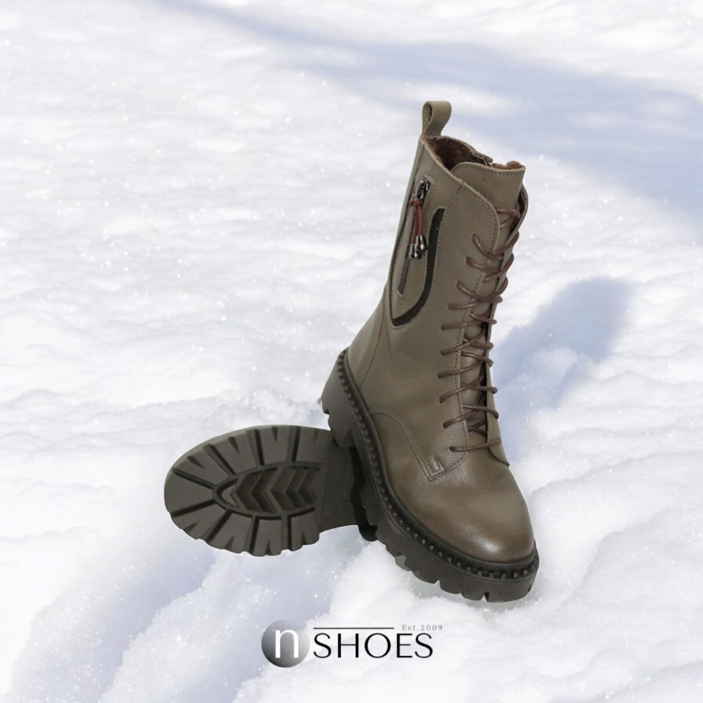 Женские зеленые зимние ботинки Contes 627 Trzewiki модель 5491