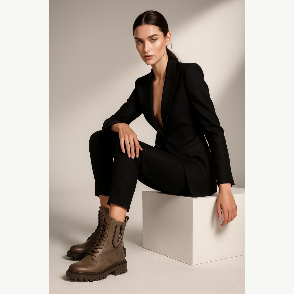 Женские зеленые зимние ботинки Contes 627 Trzewiki модель 5491